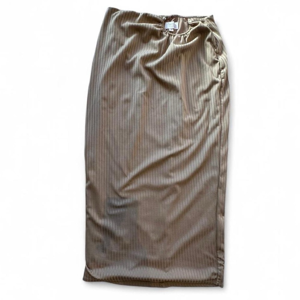 Camila Coelho Babi Midi Skirt in Nude S‎